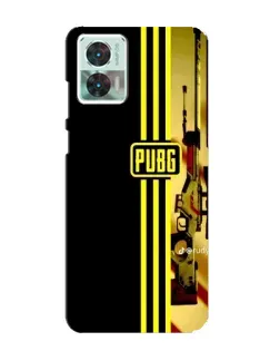 Чехол для Motorola Edge 30 Neo с картинкой «PUBG — камуфляжный шлем»