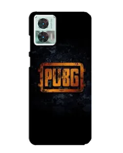 Чехол для Motorola Edge 30 Neo с картинкой «PUBG — золотой логотип»