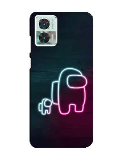 Чехол для Motorola Edge 30 Neo с картинкой «Among Us неон-арт» Чехол для Motorola Edge 30 Neo с картинкой «Among Us неон-арт»
