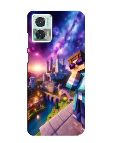 Чехол для Motorola Edge 30 Neo с картинкой «Стив и космос» Чехол для Motorola Edge 30 Neo с картинкой «Стив и космос»