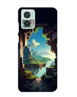 Чехол для Motorola Edge 30 Neo с картинкой «Вид из пещеры»