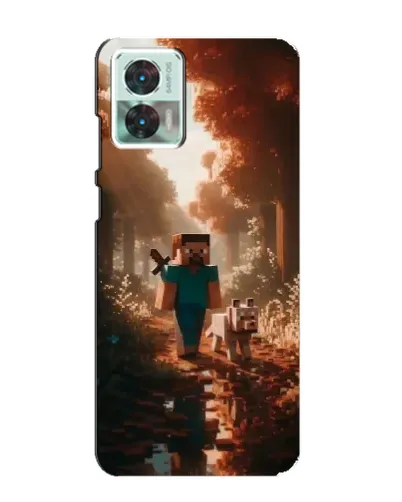 Чехол для Motorola Edge 30 Neo с картинкой «Стив в лесу» Чехол для Motorola Edge 30 Neo с картинкой «Стив в лесу»
