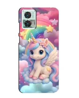 Чехол для Motorola Edge 30 Neo с картинкой «Маленький единорог»