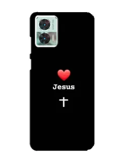 Чохол для Motorola Edge 30 Neo з картинкою «Серце - Jesus»