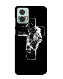 Чехол для Motorola Edge 30 Neo с картинкой «Сияющий крест Jesus»