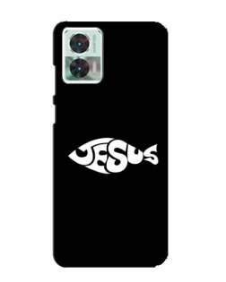 Чехол для Motorola Edge 30 Neo с картинкой «Рыба Jesus»