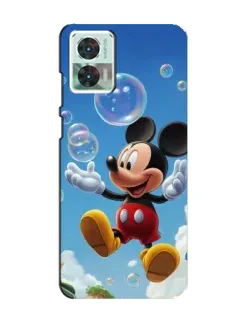 Чехол для Motorola Edge 30 Neo с картинкой «Mickey и мыльные пузыри»