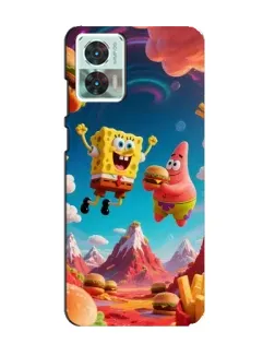Чехол для Motorola Edge 30 Neo с картинкой «Космический фастфуд»