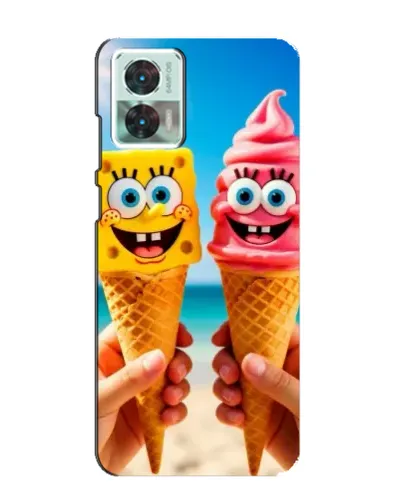 Чехол для Motorola Edge 30 Neo с картинкой «Спанч Боб мороженое» Чехол для Motorola Edge 30 Neo с картинкой «Спанч Боб мороженое»