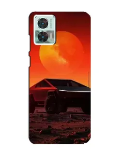 Чехол для Motorola Edge 30 Neo с картинкой «Cybertruck на Марсе»