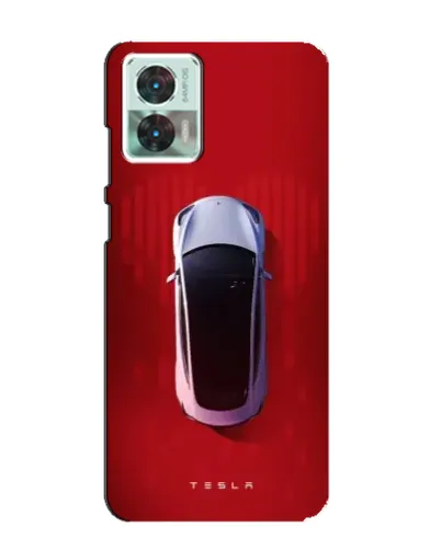 Чехол для Motorola Edge 30 Neo с картинкой «Tesla Top View»