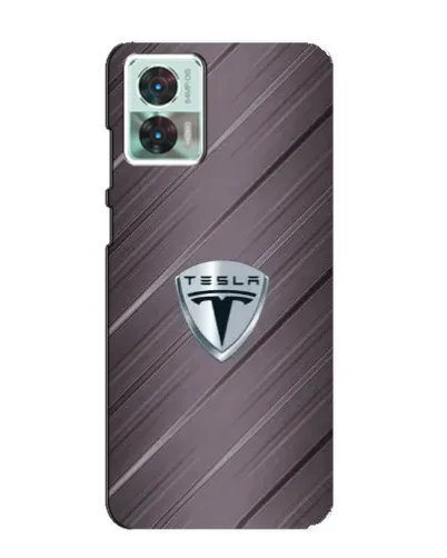 Чехол для Motorola Edge 30 Neo с картинкой «Металлическая текстура Tesla»