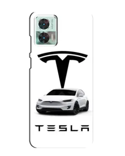 Чехол для Motorola Edge 30 Neo с картинкой «Tesla White Style»