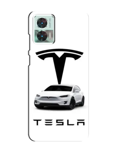 Чехол для Motorola Edge 30 Neo с картинкой «Tesla White Style»