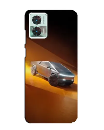 Чехол для Motorola Edge 30 Neo с картинкой «Cybertruck в пустыне»