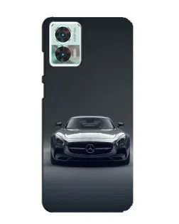 Чехол для Motorola Edge 30 Neo с картинкой «Mercedes на черном»