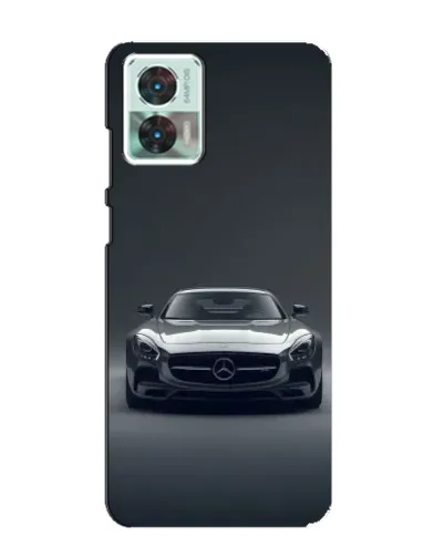 Чехол для Motorola Edge 30 Neo с картинкой «Mercedes на черном»