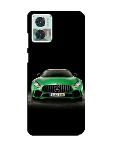 Чехол для Motorola Edge 30 Neo с картинкой «Mercedes — неоновый лого»