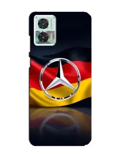 Чехол для Motorola Edge 30 Neo с картинкой «Mercedes — флаг Германии»