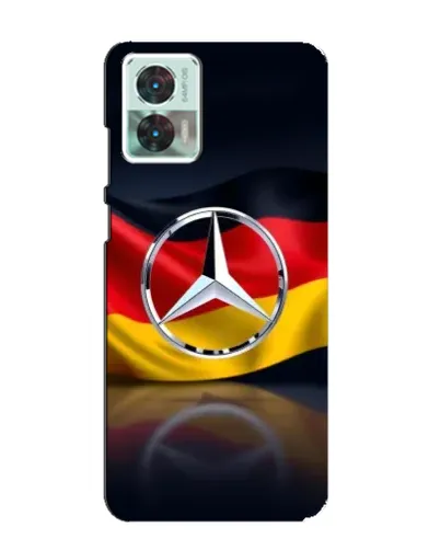 Чехол для Motorola Edge 30 Neo с картинкой «Mercedes — флаг Германии»