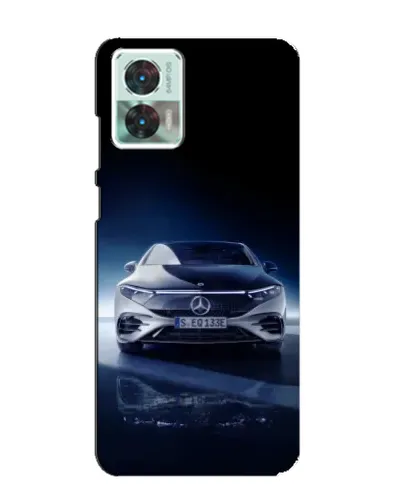 Чехол для Motorola Edge 30 Neo с картинкой «Ночной Mercedes EQ»