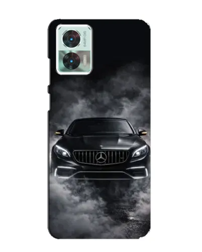 Чехол для Motorola Edge 30 Neo с картинкой «Mercedes в дыму»