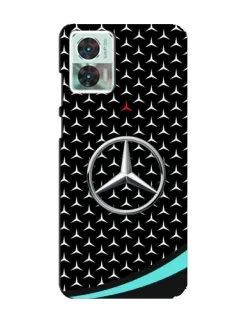 Чехол для Motorola Edge 30 Neo с картинкой «Mercedes — бирюзовый акцент»