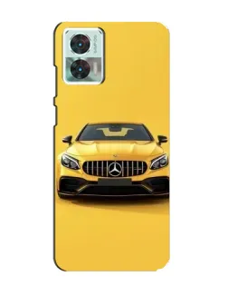 Чехол для Motorola Edge 30 Neo с картинкой «Желтый Mercedes GT»