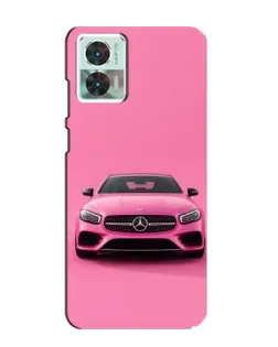 Чехол для Motorola Edge 30 Neo с картинкой «Розовый Mercedes AMG»