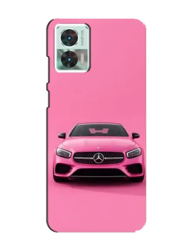 Чехол для Motorola Edge 30 Neo с картинкой «Розовый Mercedes AMG»