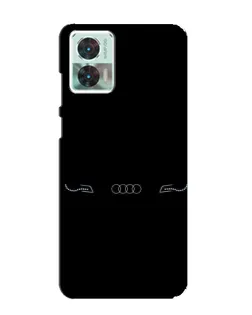 Чехол для Motorola Edge 30 Neo с картинкой «Audi — световой подпись»