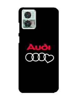 Чехол для Motorola Edge 30 Neo с картинкой «Логотип Audi Heart»