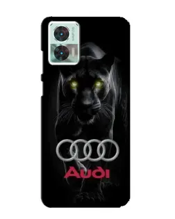 Чехол для Motorola Edge 30 Neo с картинкой «Пантера и Audi»