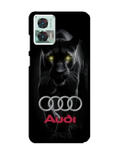 Чехол для Motorola Edge 30 Neo с картинкой «Пантера и Audi»
