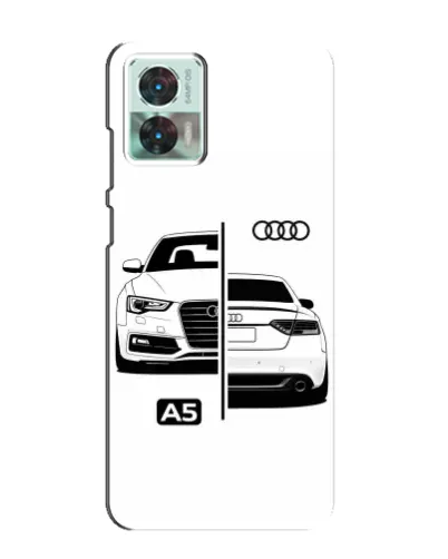 Чехол для Motorola Edge 30 Neo с картинкой «Audi — контрастный дизайн»