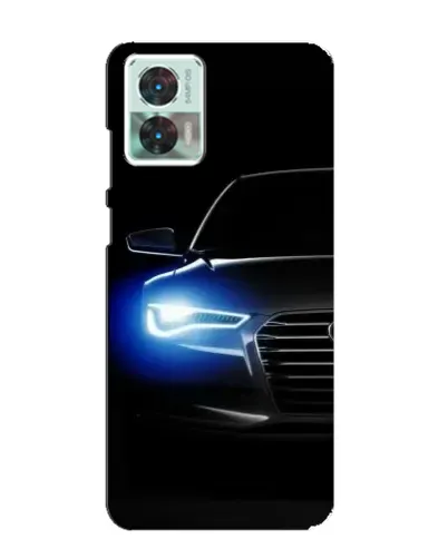 Чехол для Motorola Edge 30 Neo с картинкой «Неоновый взгляд Audi»