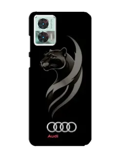 Чехол для Motorola Edge 30 Neo с картинкой «Графика — пантера и Audi»