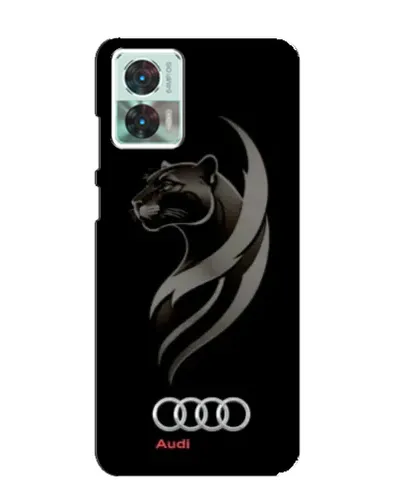 Чехол для Motorola Edge 30 Neo с картинкой «Графика — пантера и Audi»