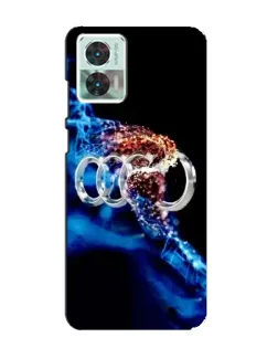 Чехол для Motorola Edge 30 Neo с картинкой «Энергия лого Audi»