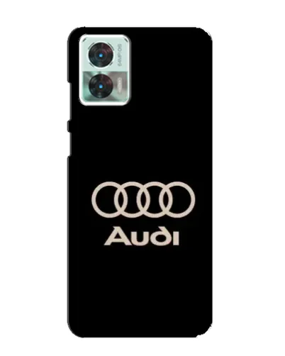 Чехол для Motorola Edge 30 Neo с картинкой «Audi — золотой логотип»