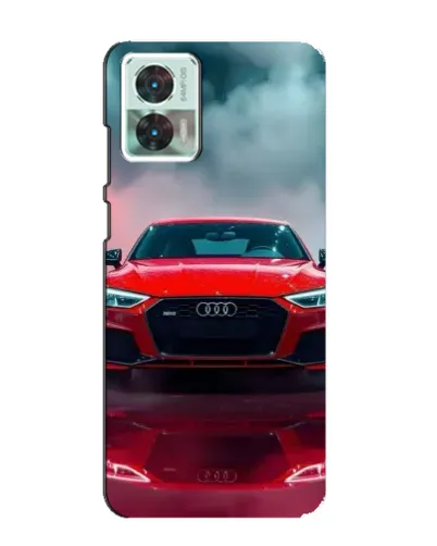 Чехол для Motorola Edge 30 Neo с картинкой «Audi RS — красный стиль»