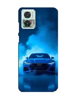 Чехол для Motorola Edge 30 Neo с картинкой «Audi — голубая энергия»