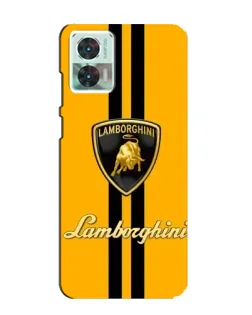 Чехол для Motorola Edge 30 Neo с картинкой «Lamborghini Stripe желтый» Чехол для Motorola Edge 30 Neo с картинкой «Lamborghini Stripe желтый»