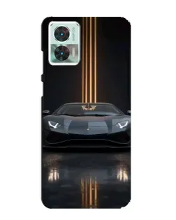 Чехол для Motorola Edge 30 Neo с картинкой «Lamborghini золотые линии»