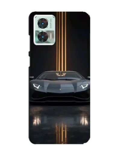 Чехол для Motorola Edge 30 Neo с картинкой «Lamborghini золотые линии»