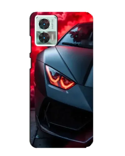 Чехол для Motorola Edge 30 Neo с картинкой «Lamborghini красное сияние»