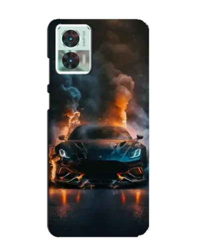 Чехол для Motorola Edge 30 Neo с картинкой «Lamborghini дымная эстетика»