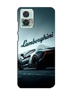 Чехол для Motorola Edge 30 Neo с картинкой «Классическая надпись Lamborghini»