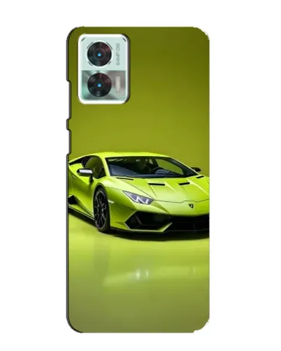 Чехол для Motorola Edge 30 Neo с картинкой «Салатовый Lamborghini Huracan»