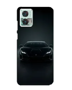 Чехол для Motorola Edge 30 Neo с картинкой «Черный Lamborghini Aventador»